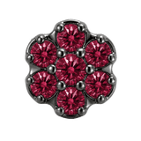 Rounded Flower - 14K Gold Threadless/Threaded - piercing-zone.com