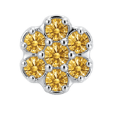 Rounded Flower - 14K Gold Threadless/Threaded - piercing-zone.com