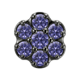 Rounded Flower - 14K Gold Threadless/Threaded - piercing-zone.com