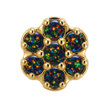 Rounded Flower - 14K Gold Threadless/Threaded - piercing-zone.com