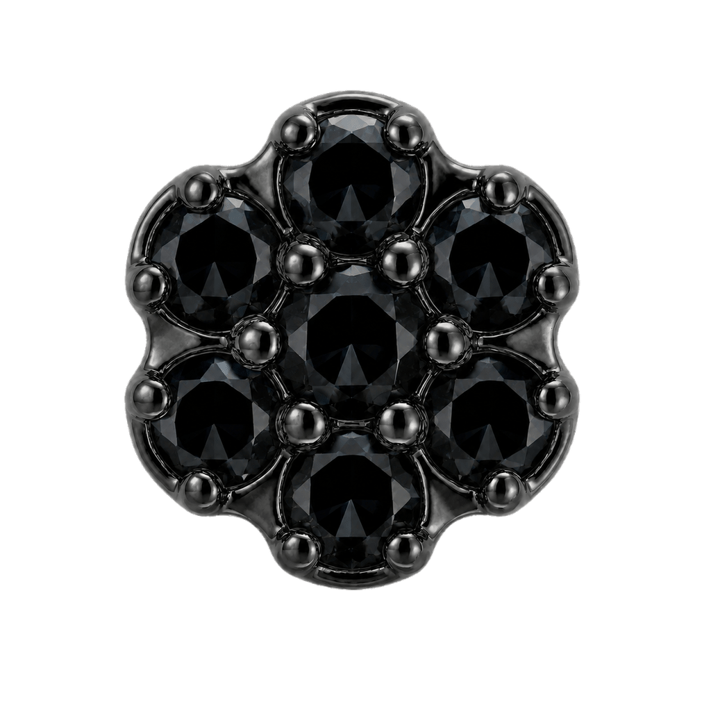 Rounded Flower - 14K Gold Threadless/Threaded - piercing-zone.com