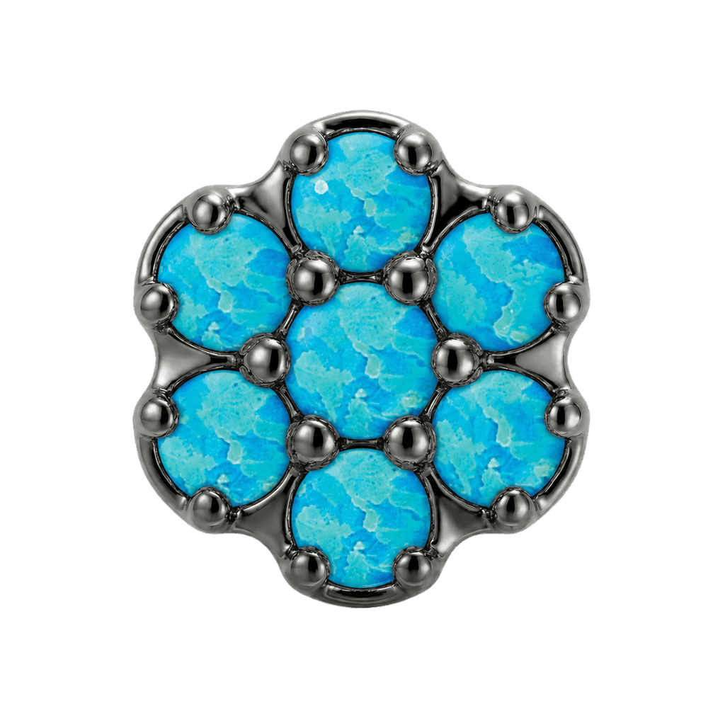 Rounded Flower - 14K Gold Threadless/Threaded - piercing-zone.com