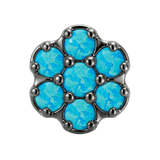 Rounded Flower - 14K Gold Threadless/Threaded - piercing-zone.com