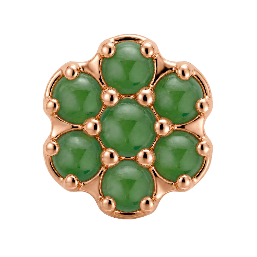 Rounded Flower - 14K Gold Threadless/Threaded - piercing-zone.com