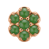 Rounded Flower - 14K Gold Threadless/Threaded - piercing-zone.com