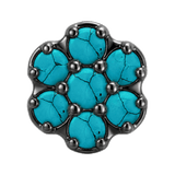 Rounded Flower - 14K Gold Threadless/Threaded - piercing-zone.com