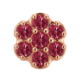 Rounded Flower - 14K Gold Threadless/Threaded - piercing-zone.com