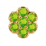 Rounded Flower - 14K Gold Threadless/Threaded - piercing-zone.com