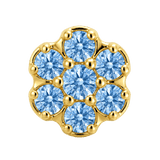 Rounded Flower - 14K Gold Threadless/Threaded - piercing-zone.com