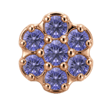 Rounded Flower - 14K Gold Threadless/Threaded - piercing-zone.com