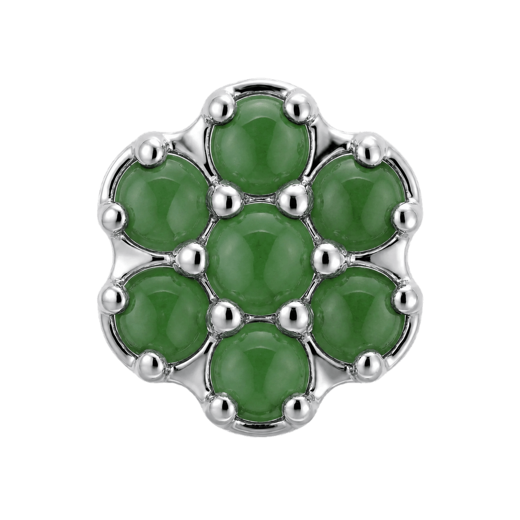 Rounded Flower - 14K Gold Threadless/Threaded - piercing-zone.com