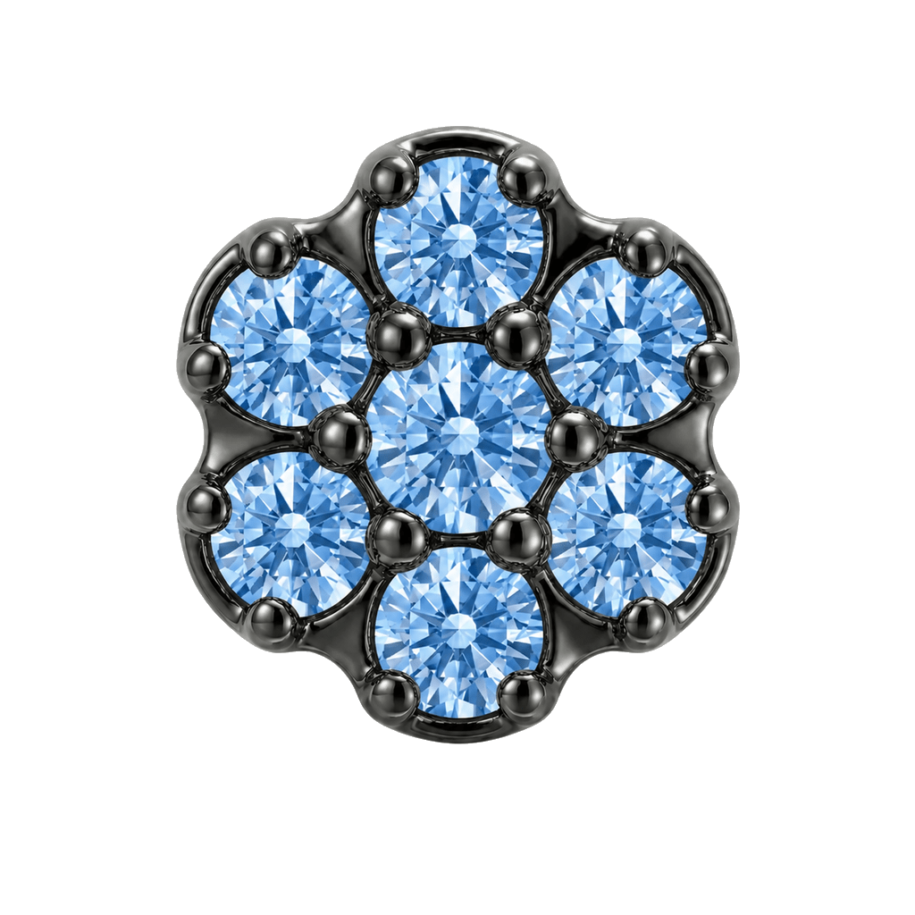 Rounded Flower - 14K Gold Threadless/Threaded - piercing-zone.com