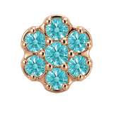 Rounded Flower - 14K Gold Threadless/Threaded - piercing-zone.com