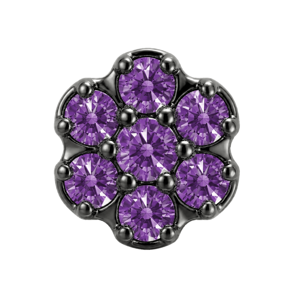 Rounded Flower - 14K Gold Threadless/Threaded - piercing-zone.com