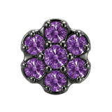 Rounded Flower - 14K Gold Threadless/Threaded - piercing-zone.com