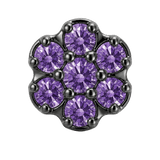 Rounded Flower - 14K Gold Threadless/Threaded - piercing-zone.com