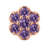 Rounded Flower - 14K Gold Threadless/Threaded - piercing-zone.com
