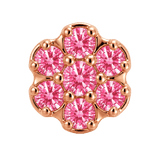 Rounded Flower - 14K Gold Threadless/Threaded - piercing-zone.com