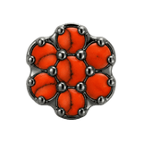 Rounded Flower - 14K Gold Threadless/Threaded - piercing-zone.com