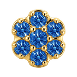 Rounded Flower - 14K Gold Threadless/Threaded - piercing-zone.com