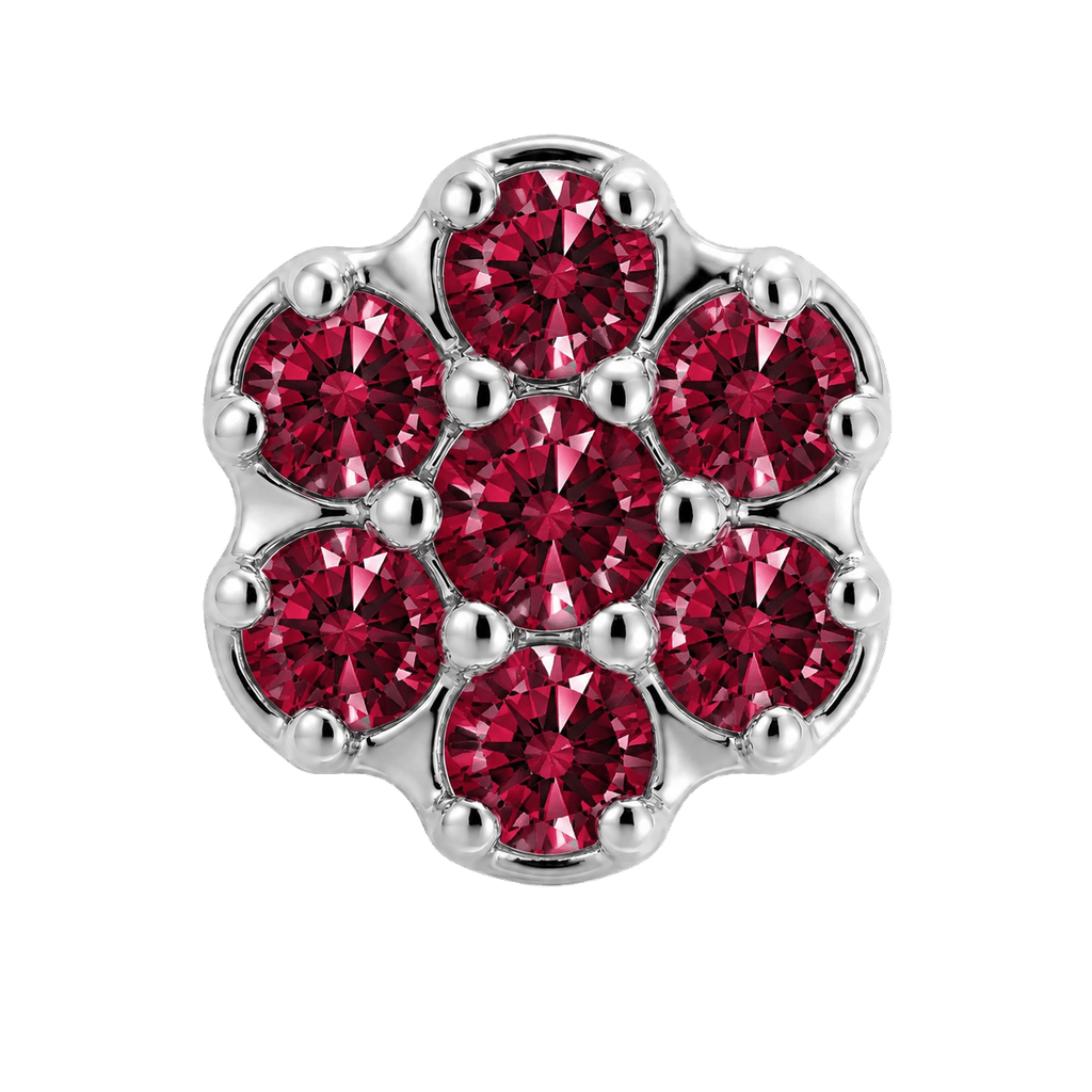 Rounded Flower - 14K Gold Threadless/Threaded - piercing-zone.com