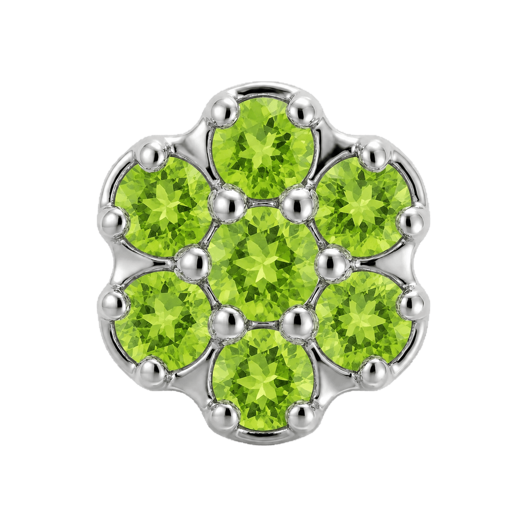 Rounded Flower - 14K Gold Threadless/Threaded - piercing-zone.com