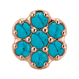 Rounded Flower - 14K Gold Threadless/Threaded - piercing-zone.com