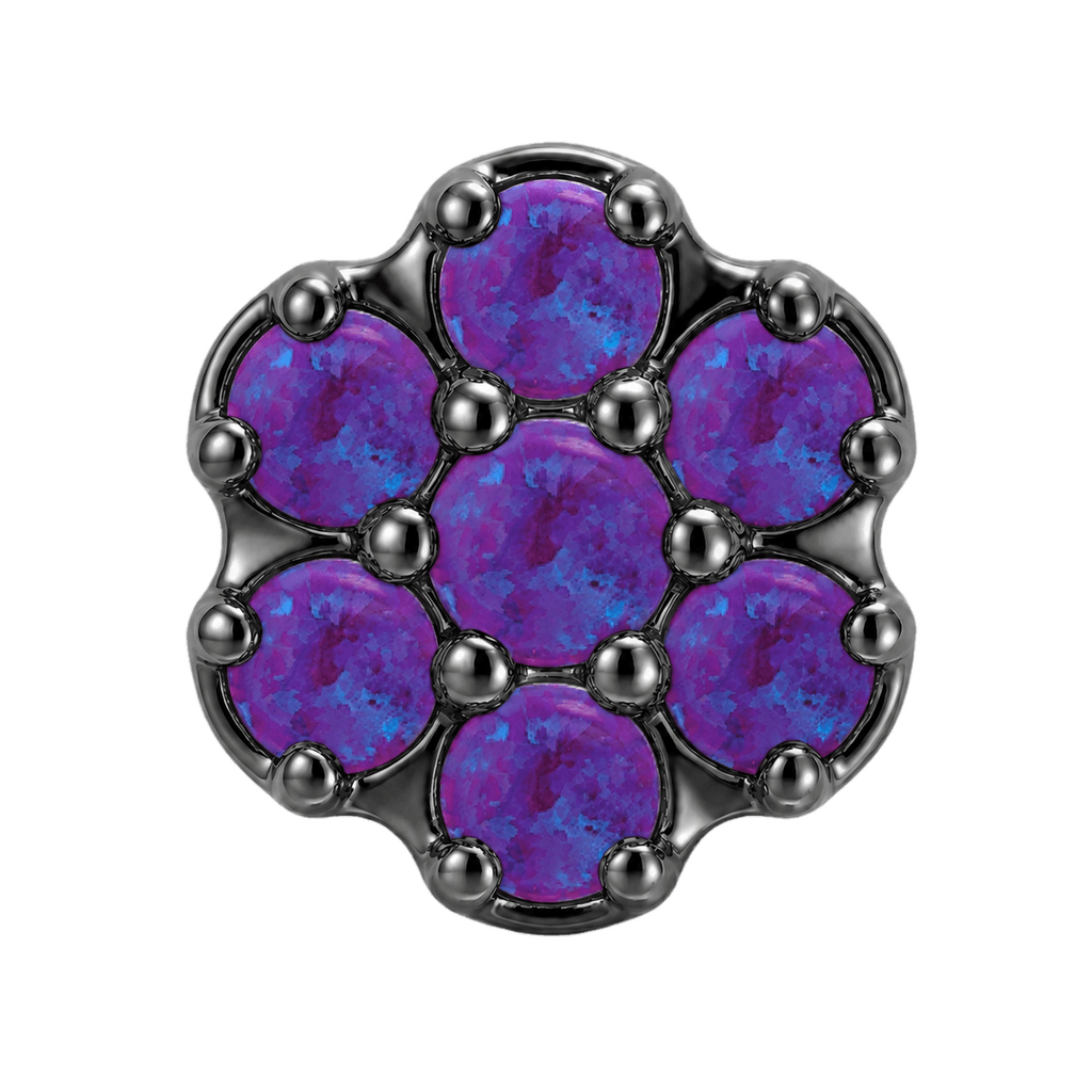 Rounded Flower - 14K Gold Threadless/Threaded - piercing-zone.com