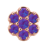 Rounded Flower - 14K Gold Threadless/Threaded - piercing-zone.com