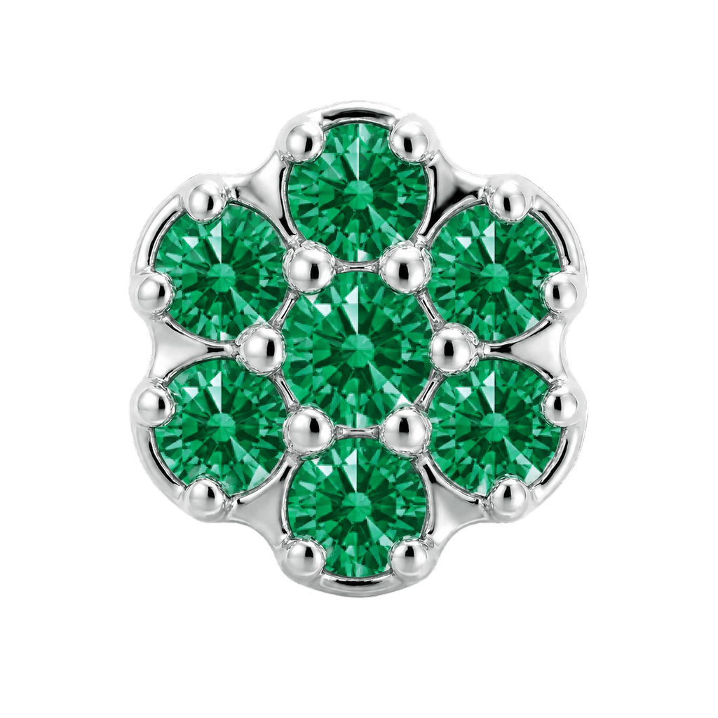 Rounded Flower - 14K Gold Threadless/Threaded - piercing-zone.com