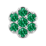 Rounded Flower - 14K Gold Threadless/Threaded - piercing-zone.com