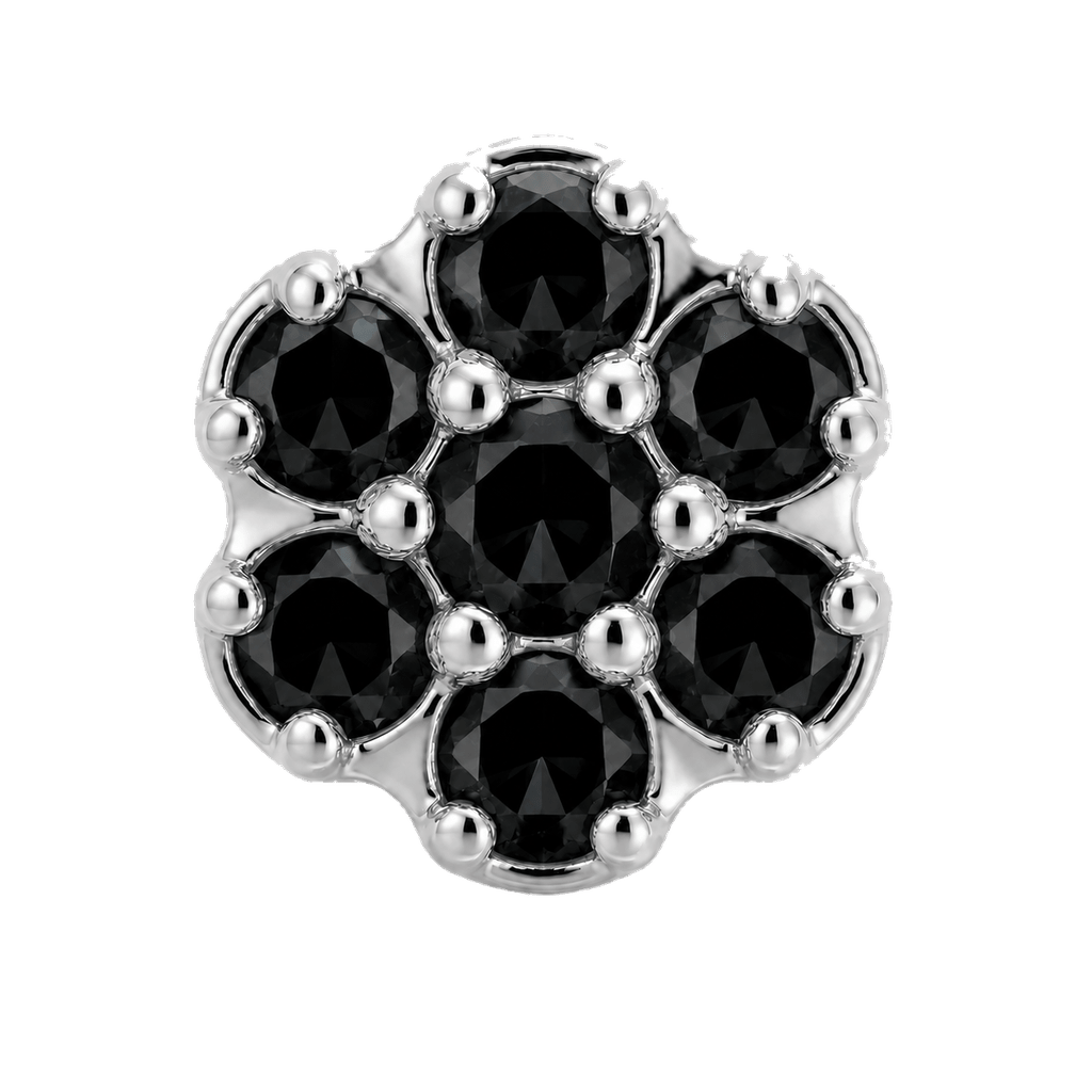 Rounded Flower - 14K Gold Threadless/Threaded - piercing-zone.com