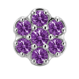 Rounded Flower - 14K Gold Threadless/Threaded - piercing-zone.com
