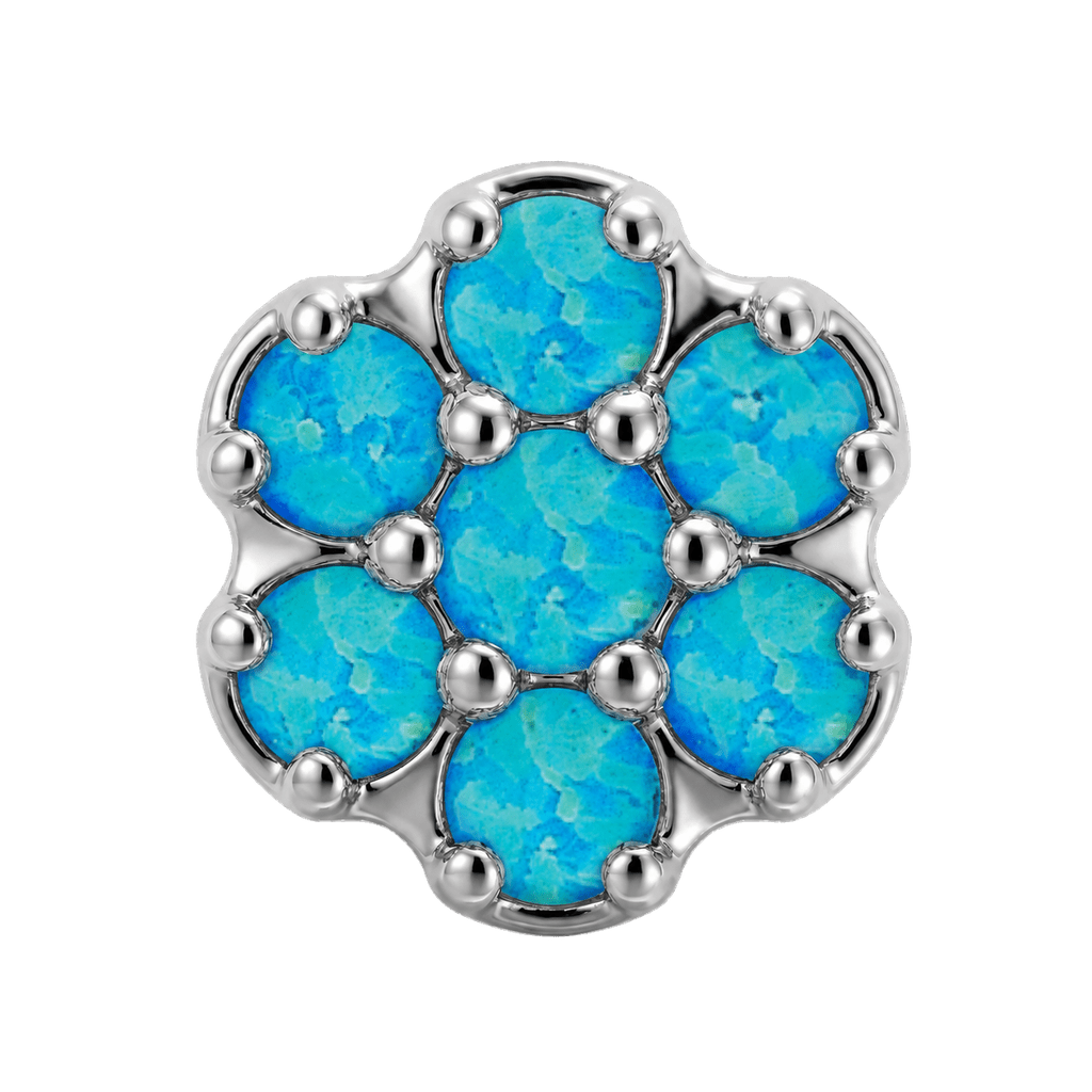 Rounded Flower - 14K Gold Threadless/Threaded - piercing-zone.com