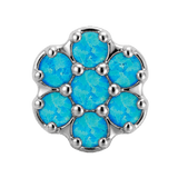 Rounded Flower - 14K Gold Threadless/Threaded - piercing-zone.com