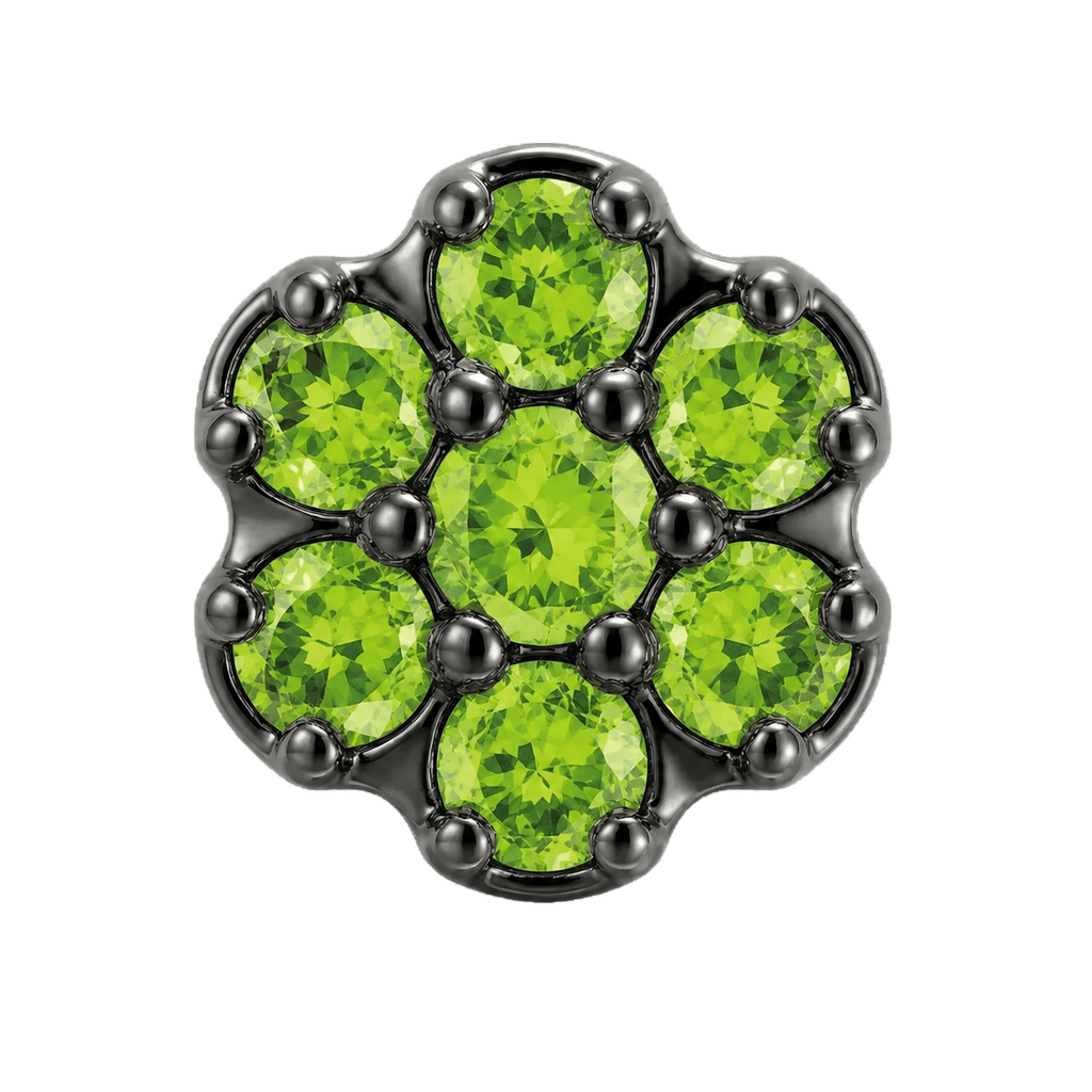Rounded Flower - 14K Gold Threadless/Threaded - piercing-zone.com