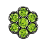 Rounded Flower - 14K Gold Threadless/Threaded - piercing-zone.com