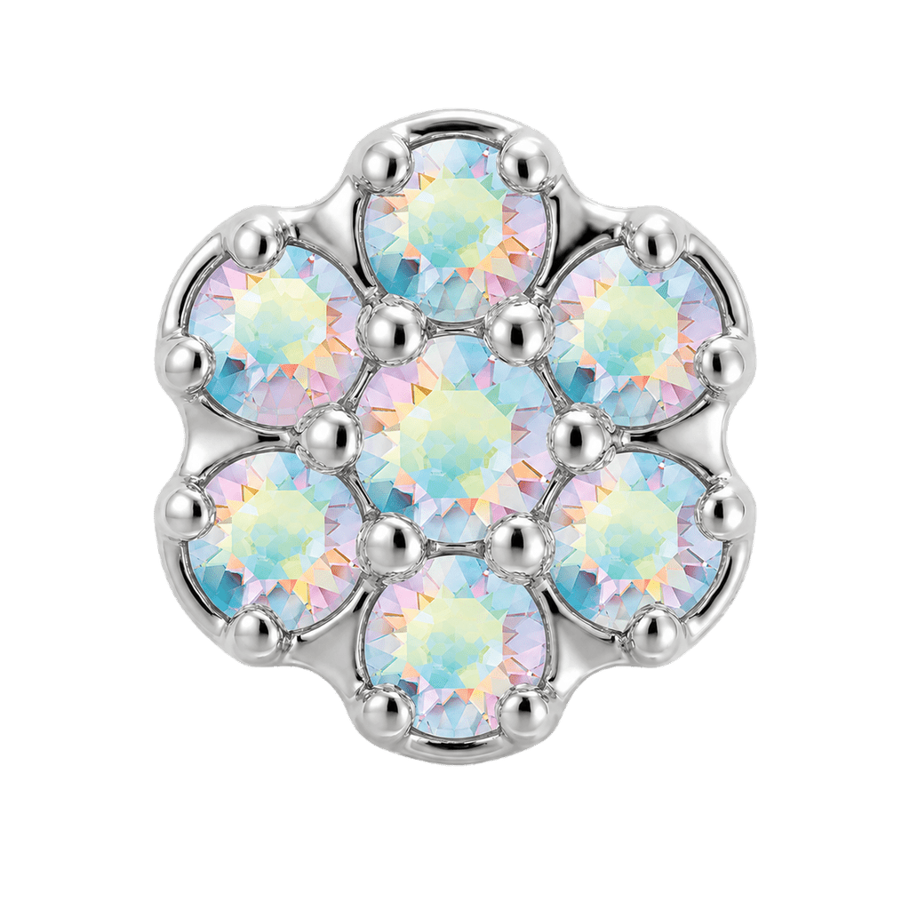 Rounded Flower - 14K Gold Threadless/Threaded - piercing-zone.com