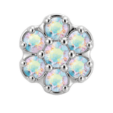 Rounded Flower - 14K Gold Threadless/Threaded - piercing-zone.com