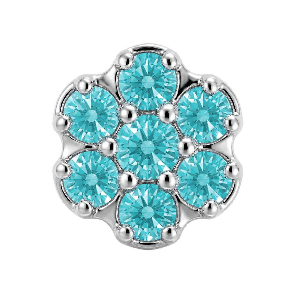 Rounded Flower - 14K Gold Threadless/Threaded - piercing-zone.com