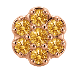 Rounded Flower - 14K Gold Threadless/Threaded - piercing-zone.com