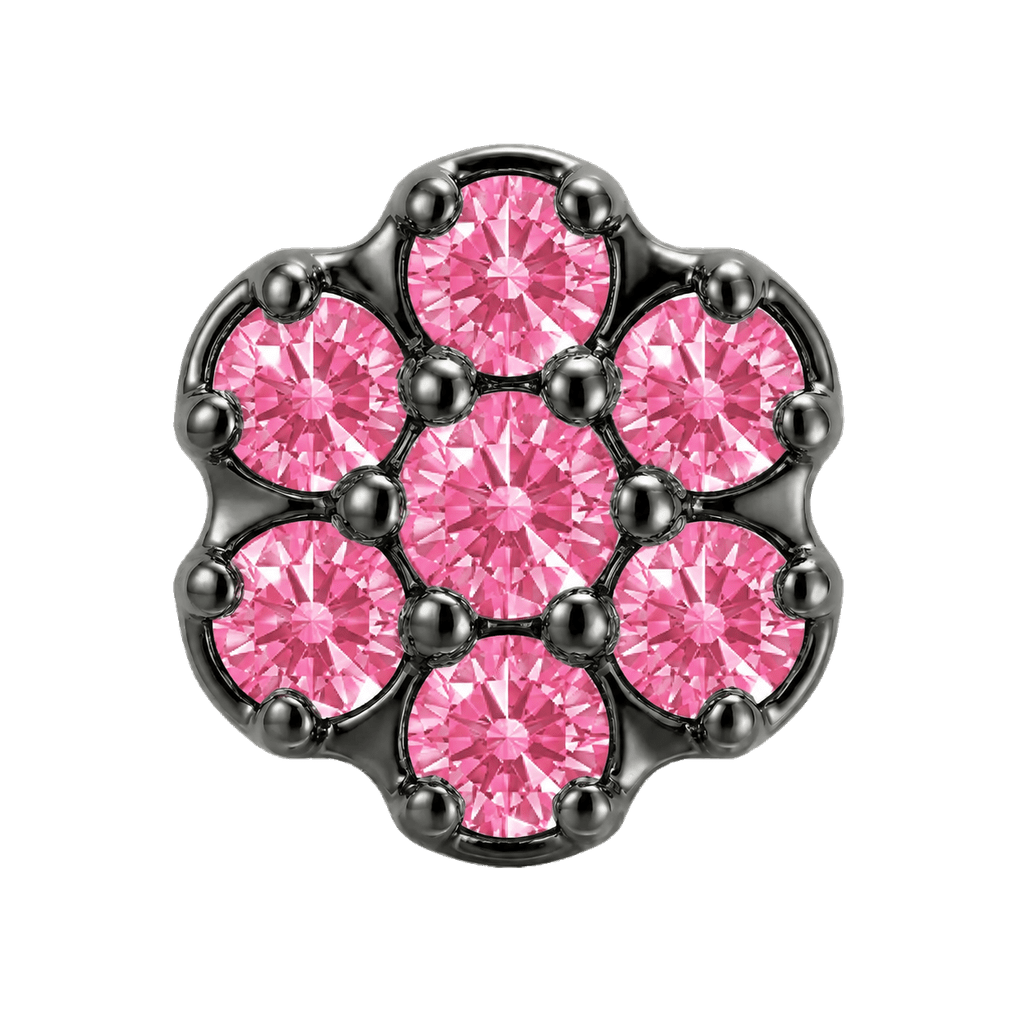 Rounded Flower - 14K Gold Threadless/Threaded - piercing-zone.com