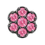 Rounded Flower - 14K Gold Threadless/Threaded - piercing-zone.com