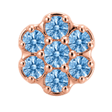 Rounded Flower - 14K Gold Threadless/Threaded - piercing-zone.com