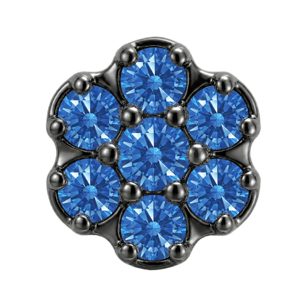 Rounded Flower - 14K Gold Threadless/Threaded - piercing-zone.com