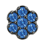 Rounded Flower - 14K Gold Threadless/Threaded - piercing-zone.com