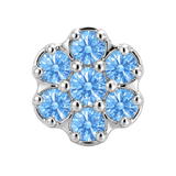 Rounded Flower - 14K Gold Threadless/Threaded - piercing-zone.com