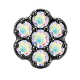 Rounded Flower - 14K Gold Threadless/Threaded - piercing-zone.com