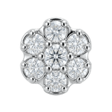 Rounded Flower - 14K Gold Threadless/Threaded - piercing-zone.com