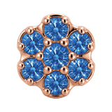 Rounded Flower - 14K Gold Threadless/Threaded - piercing-zone.com